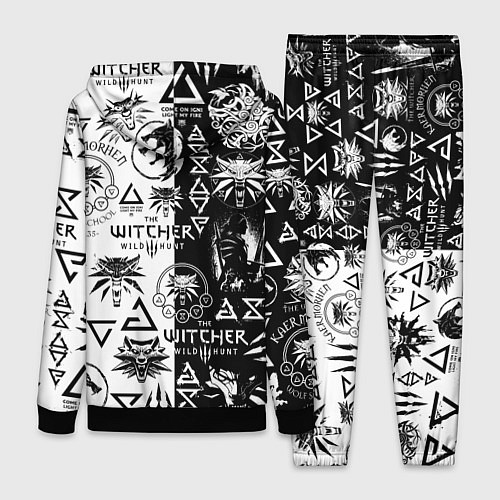Женский костюм THE WITCHER LOGOOMBING ВЕДЬМАК ПАТТЕРН / 3D-Черный – фото 2