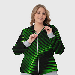Женский 3D-костюм Волны изумрудного металла, цвет: 3D-меланж — фото 2