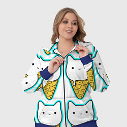 Женский 3D-костюм Гигантские коты мороженое, цвет: 3D-синий — фото 2