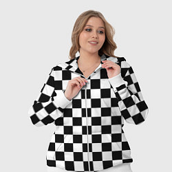 Женский 3D-костюм Chess Squares Cubes, цвет: 3D-белый — фото 2