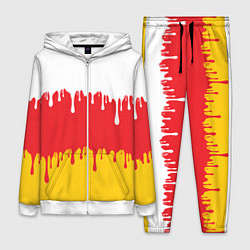 Женский 3D-костюм Северная Осетия Алания потёки, цвет: 3D-белый