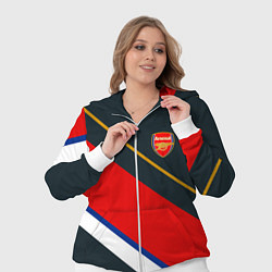 Женский 3D-костюм Arsenal арсенал football, цвет: 3D-белый — фото 2