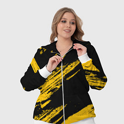 Женский 3D-костюм BLACK AND YELLOW GRUNGE ГРАНЖ, цвет: 3D-белый — фото 2