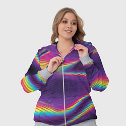 Женский 3D-костюм Neon fashion pattern Wave, цвет: 3D-меланж — фото 2