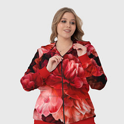 Женский 3D-костюм Цветы Красные Пионы, цвет: 3D-красный — фото 2