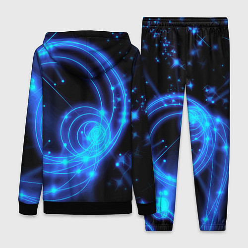 Женский костюм Неоновый космос Neon space / 3D-Черный – фото 2