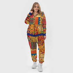 Женский 3D-костюм Пэчворк Лоскутное одеяло Patchwork Quilt, цвет: 3D-синий — фото 2