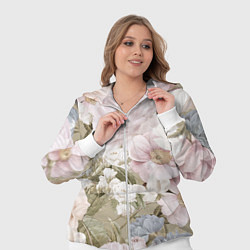Женский 3D-костюм Цветы Английский Садовый Узор, цвет: 3D-белый — фото 2