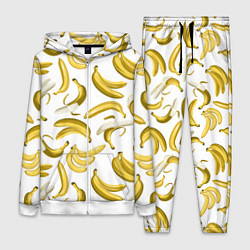Женский 3D-костюм Кругом бананы, цвет: 3D-белый