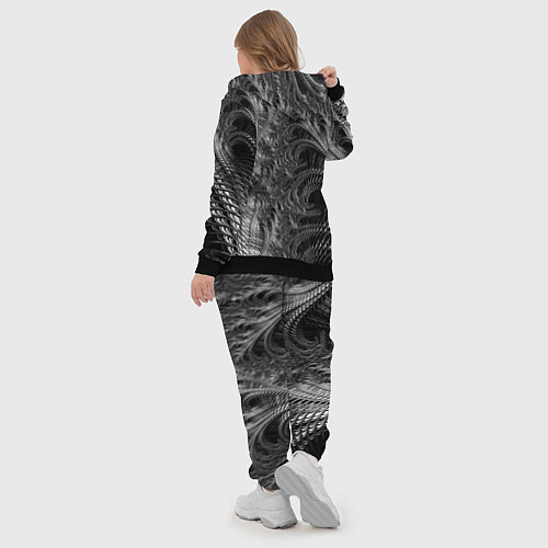 Женский костюм Абстрактный фрактальный паттерн Abstract Fractal p / 3D-Черный – фото 5