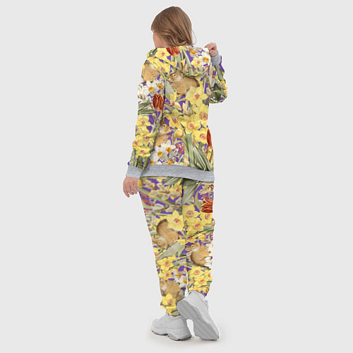 Женский костюм Цветы Нарциссы и Зайцы / 3D-Меланж – фото 5
