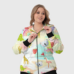 Женский 3D-костюм Красочные животные, цвет: 3D-черный — фото 2