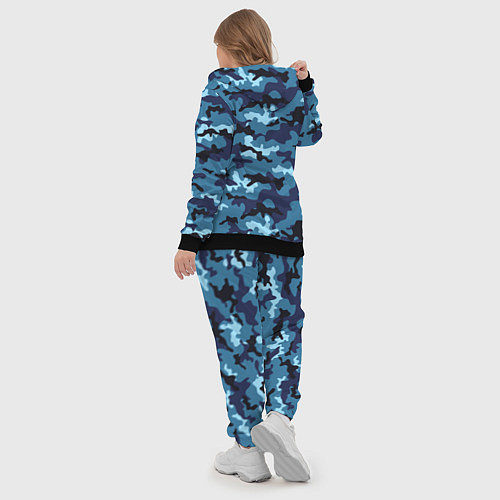 Женский костюм Камуфляж Тёмно-Синий Camouflage Dark-Blue / 3D-Черный – фото 5