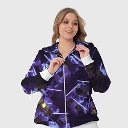 Женский 3D-костюм Неоновые фигуры с лазерами - Фиолетовый, цвет: 3D-белый — фото 2
