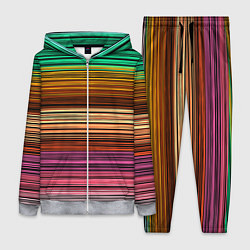 Женский костюм Multicolored thin stripes Разноцветные полосы