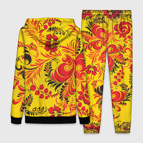 Женский костюм Хохломская Роспись Цветы / 3D-Черный – фото 2