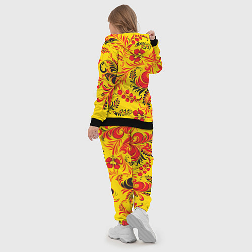 Женский костюм Хохломская Роспись Цветы / 3D-Черный – фото 5