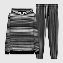 Женский костюм Black and white thin stripes Тонкие полосы