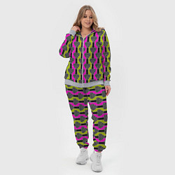 Женский 3D-костюм Striped multicolored pattern Сердце, цвет: 3D-меланж — фото 2