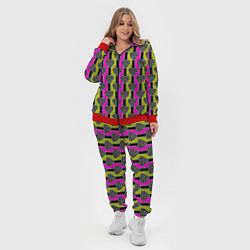 Женский 3D-костюм Striped multicolored pattern Сердце, цвет: 3D-красный — фото 2