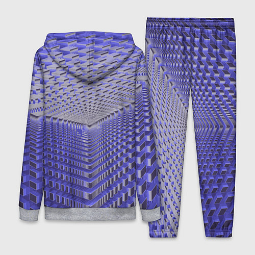 Женский костюм Неоновые кубы - оптическая иллюзия / 3D-Меланж – фото 2
