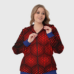 Женский 3D-костюм Красные неоновые соты, цвет: 3D-синий — фото 2