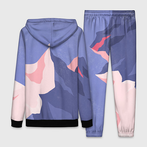 Женский костюм Пейзаж гор и леса в стиле ретро / 3D-Черный – фото 2