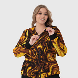 Женский 3D-костюм Жидкое золото текстура, цвет: 3D-черный — фото 2