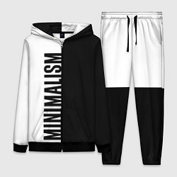 Женский 3D-костюм MINIMALISM - BLACK AND WHITE, цвет: 3D-черный