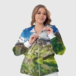 Женский 3D-костюм Живописное горное озеро, цвет: 3D-белый — фото 2