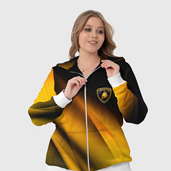 Женский 3D-костюм Ламборгини - желтая абстракция, цвет: 3D-белый — фото 2