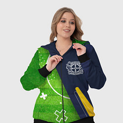 Женский 3D-костюм Bayer 04 football field, цвет: 3D-черный — фото 2