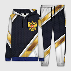 Женский 3D-костюм Gold and white Russia, цвет: 3D-синий