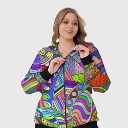 Женский 3D-костюм Детский красочный узор, цвет: 3D-черный — фото 2