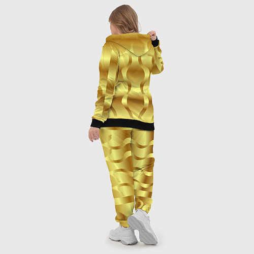 Женский костюм Золото абстрактная графика / 3D-Черный – фото 5