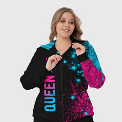 Женский 3D-костюм Queen - neon gradient: по-вертикали, цвет: 3D-черный — фото 2