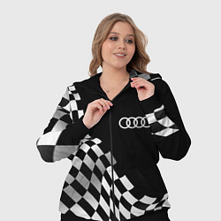 Женский 3D-костюм Audi racing flag, цвет: 3D-черный — фото 2