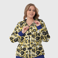 Женский 3D-костюм Череп и корона граффити, цвет: 3D-синий — фото 2