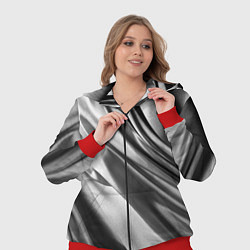 Женский 3D-костюм Объёмный сатин - текстура, цвет: 3D-красный — фото 2