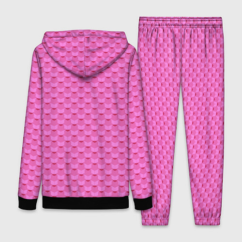 Женский костюм Геометрический современный розовый однотонный узор / 3D-Черный – фото 2