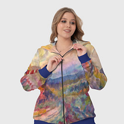 Женский 3D-костюм Осенний пейзаж акварель, цвет: 3D-синий — фото 2