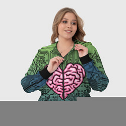 Женский 3D-костюм Heart brain chip, цвет: 3D-черный — фото 2