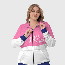 Женский 3D-костюм Stray Kids pink and white, цвет: 3D-синий — фото 2