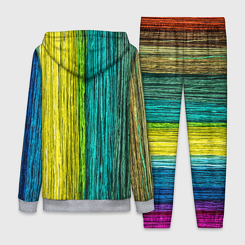 Женский костюм Разноцветные полосы материала / 3D-Меланж – фото 2