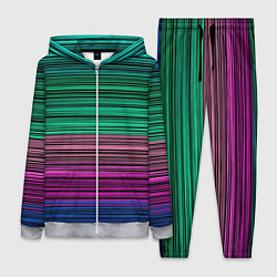 Женский 3D-костюм Разноцветные неоновые шелковые нити, цвет: 3D-меланж