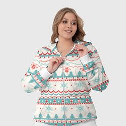 Женский 3D-костюм Новогодний свитер, но без оленей, цвет: 3D-белый — фото 2