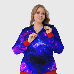 Женский 3D-костюм Неоновый космос со звездами, цвет: 3D-красный — фото 2