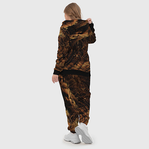 Женский костюм Абстрактные лиственные краски / 3D-Черный – фото 5