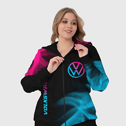 Женский 3D-костюм Volkswagen - neon gradient: надпись, символ, цвет: 3D-черный — фото 2