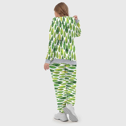 Женский костюм Акварельные листья / 3D-Меланж – фото 5